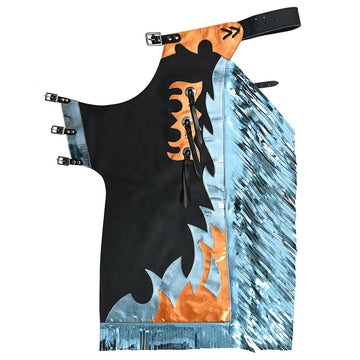 Western Youth Child Rodeo Bronc Bull Riding Show Genuine Leather Chaps